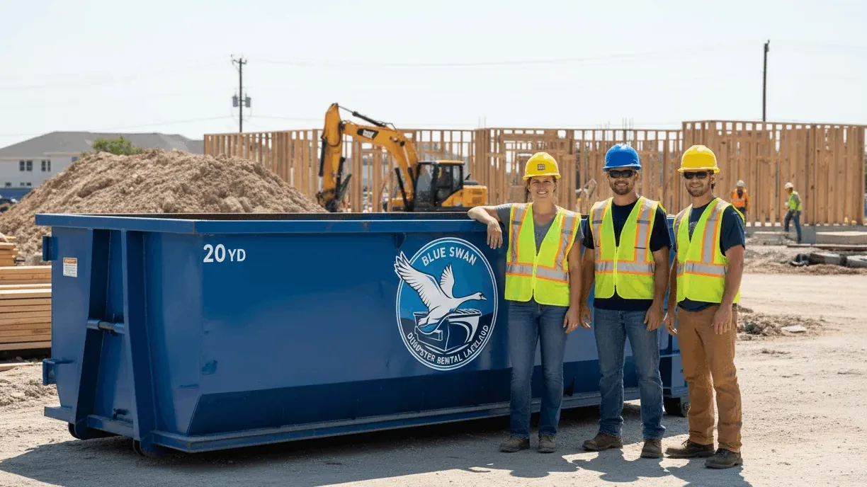 Roll-off dumpster delivery serving Kathleen, Florida from Lakeland Roll-off dumpster delivery serving Kathleen, Florida from Lakeland